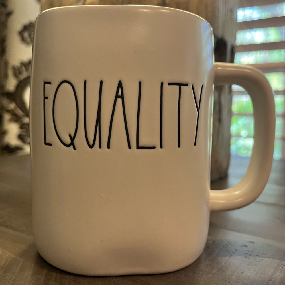Rae Dunn ‘Equality’ Matte White Mug